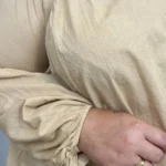 Blouse femme unie taille élastiquée « Jolies Formes » - camel - taille-unique-grande-taille