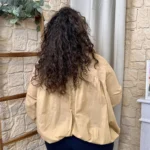 Blouse femme unie taille élastiquée « Jolies Formes » - camel - taille-unique-grande-taille