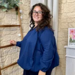 Blouse femme unie taille élastiquée « Jolies Formes » - marine - taille-unique-grande-taille