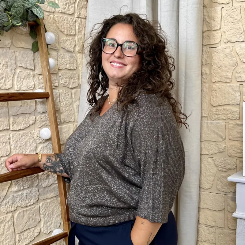 Pull femme en maille pailletée « Jolies Formes » - marron - taille-unique-grande-taille