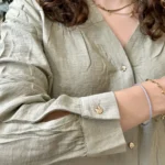 Blouse boutonnée col volanté (T36-T38) - vert-celadon - 38