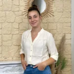 Blouse boutonnée col volanté (T36-T38) - ecru - 38
