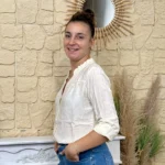 Blouse boutonnée col volanté (T36-T38) - ecru - 38