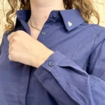 Chemise col petit cœur (T36-T38) - marine - 38