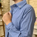 Chemise col petit cœur (T36-T38) - bleu-jeans - 38