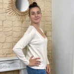 Pull épaules fantaisies (TU) - ecru - taille-unique