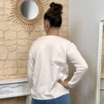 Pull épaules fantaisies (TU) - ecru - taille-unique