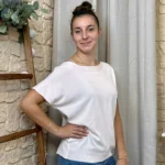 Pull femme col bateau maille fine « Tendance » - blanc - taille-unique