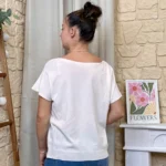 Pull femme col bateau maille fine « Tendance » - blanc - taille-unique
