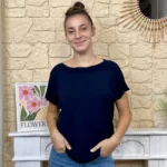 Pull femme col bateau maille fine « Tendance » - marine - taille-unique