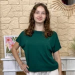 Pull femme col bateau maille fine « Tendance » - vert-sapin - taille-unique