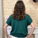 Pull femme col bateau maille fine « Tendance » - vert-sapin - taille-unique