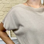 Pull femme col bateau maille fine « Tendance » - taupe - taille-unique