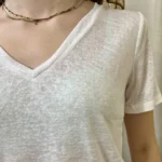 T-shirt fin pailleté - Version Féminin - ecru - 40