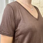 T-shirt fin pailleté - Version Féminin - marron - 40