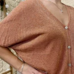 Gilet fin pailleté (TU) - rouille - taille-unique