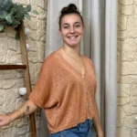 Gilet fin pailleté (TU) - rouille - taille-unique