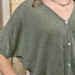 Gilet fin pailleté (TU) - kaki - taille-unique