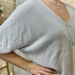 Gilet fin pailleté (TU) - gris - taille-unique