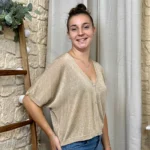 Gilet fin pailleté (TU) - taupe - taille-unique
