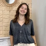 Gilet fin pailleté (TU) - marine - taille-unique