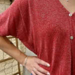 Gilet fin pailleté (TU) - rouge - taille-unique