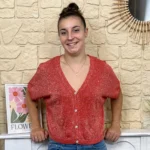 Gilet fin pailleté (TU) - rouge - taille-unique