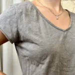 T-shirt col V basique - taupe - taille-unique