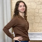 Pull femme uni col polo VERSION FÉMININ - marron - taille-unique
