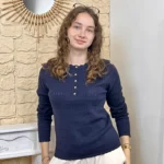 Pull maille fine cintré (TU) - marine - taille-unique