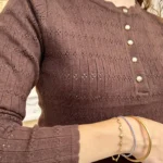 Pull maille fine cintré (TU) - marron - taille-unique