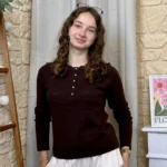 Pull maille fine cintré (TU) - marron - taille-unique