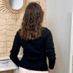 Pull maille fine cintré (TU) - noir - taille-unique