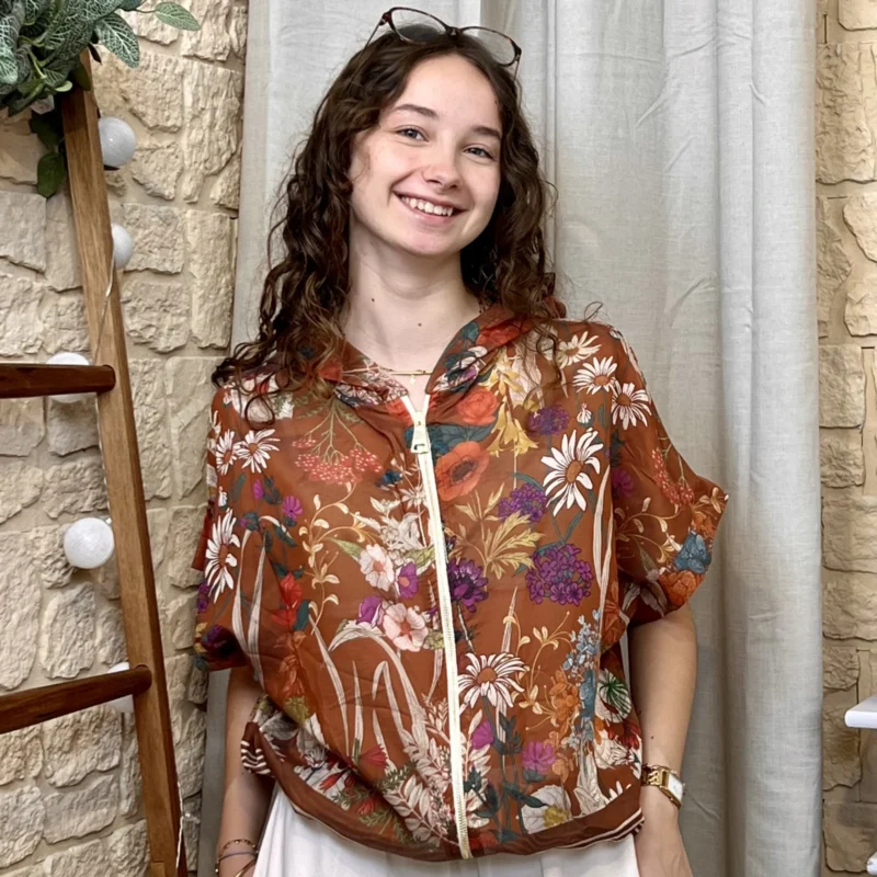 Chemise - Bomber léger manches courtes - rouille - taille-unique