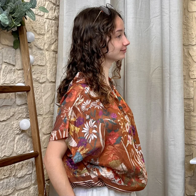 Chemise - Bomber léger manches courtes - rouille - taille-unique