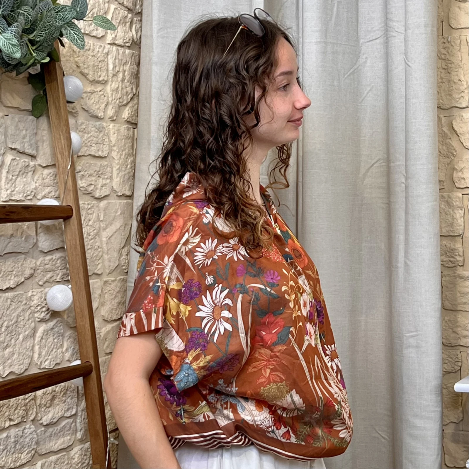 Chemise - Bomber léger manches courtes - rouille - taille-unique