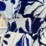 Robe portefeuille florale (T36-T38) - marine
