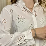 Chemise broderies anglaises (T36-T40) - blanc