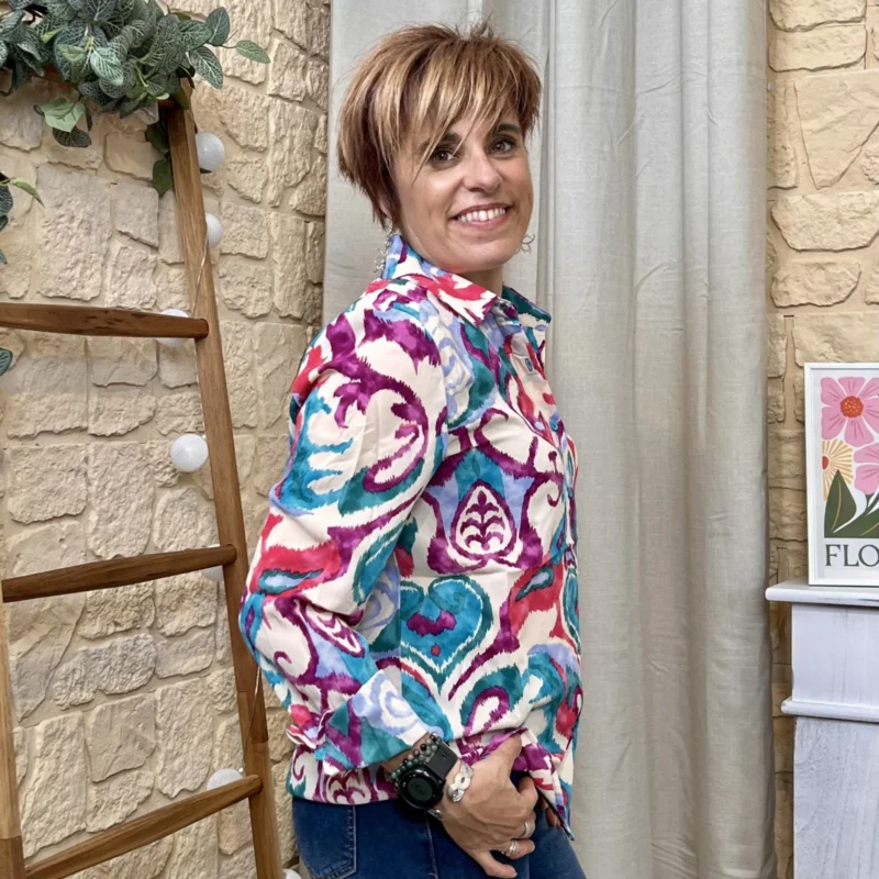 Chemise imprimée arabesques Suzzy & Milly T36-T42 - multicolore - 42