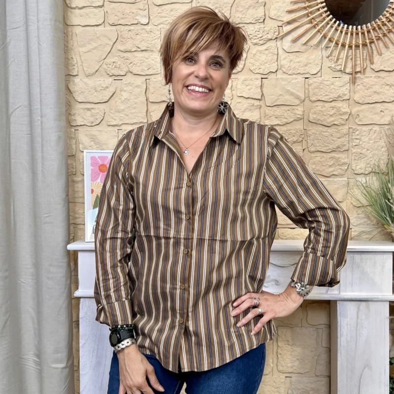 Chemise rayures bicolores