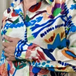 Chemise imprimée florale (T36-T42) - bleu-turquoise - 42