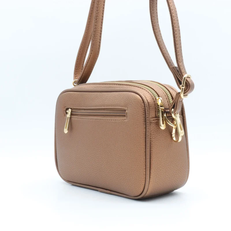Sac bandoulière Medium multi-poches femme Flora & Co - marron - sans-taille