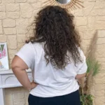 T-shirt femme rayé « Ciao Bella » « Jolies Formes » - rouge - taille-unique-grande-taille