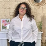 Chemise unie col cœur (T40-T48) - blanc - 48