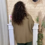 Tunique fluide à clous - taupe - taille-unique-grande-taille