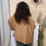 Tunique fluide à clous - camel - taille-unique-grande-taille