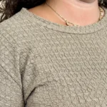 Tunique femme texturée à boucle dorée « Jolies Formes » - camel - taille-unique-grande-taille