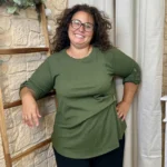 Tunique femme texturée à boucle dorée « Jolies Formes » - kaki - taille-unique-grande-taille