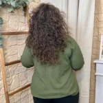 Tunique femme texturée à boucle dorée « Jolies Formes » - kaki - taille-unique-grande-taille