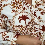 Blouse imprimée palmiers (T44-T52) - bordeaux - 52